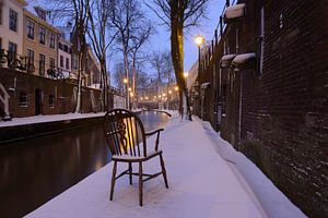 Nieuwegracht in Utrecht tussen Pausdambrug en Paulusbrug van Donker Utrecht