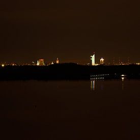 Leipzig Skyline in de Nacht van Marcel Ethner