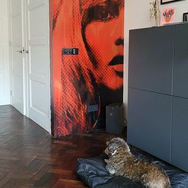Klantfoto: Liefde Brigitte Bardot Pop Art PUR van Felix von Altersheim, als naadloos behang