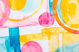 Motif aquarelle coloré sur Poster Art Shop