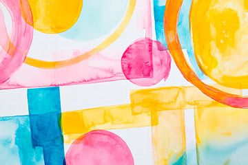 Colourful watercolour pattern by Poster Art Shop