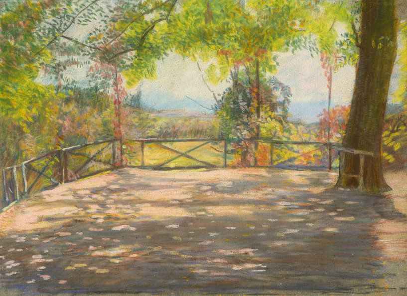 Motiv im Park, Ladislav Mednyánszky von Meisterhafte Meister
