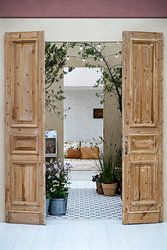 Doorway to the indoor garden