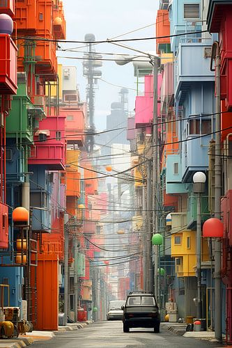 Stad van Pastelpracht