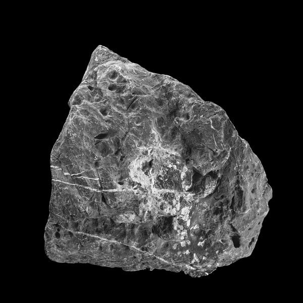 Stone good black and white boulder. by René von Hout