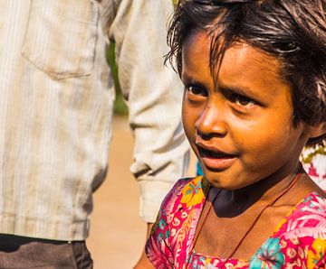 Portret meisje India van Nico van Kaathoven