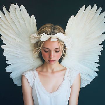 Starlit Angel in the Blackness by PixelMint.