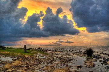 Sunset Eemmeer near Spakenburg