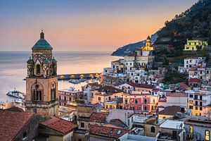 Coucher de soleil à Amalfi, Italie
