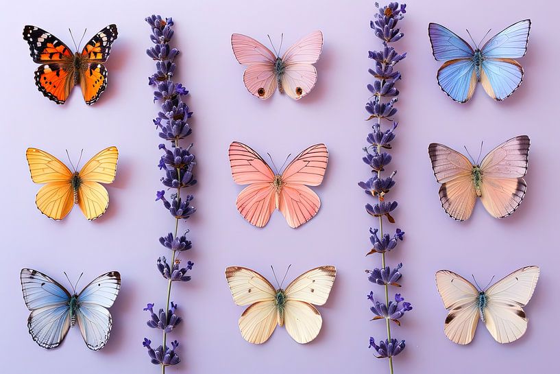 Jardin de papillons Lilas 1 par ByNoukk