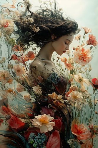 A colorful flower dance 