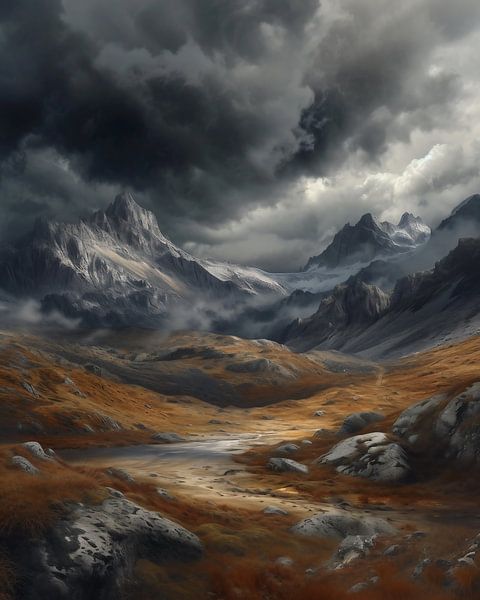 Herfstlandschap van fernlichtsicht