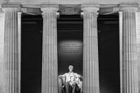Lincoln Memorial en noir et blanc, Washington D.C.