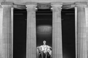 Lincoln Memorial in Schwarz und Weiß, Washington D.C.