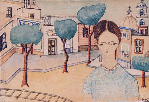 Frida, Frida à Coyoacan (aquarelle), 1927