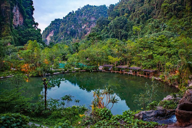 Malaysia - Jungle Hotel in the Evening by t.ART