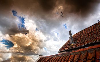 Bewölkter Himmel Goeree-Overflakkee