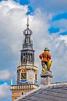 Saw tower with fish man from the fish banks