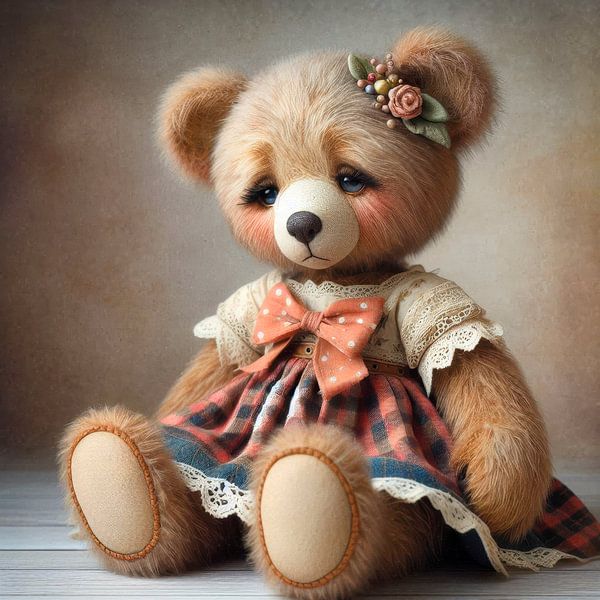 Trauriges Teddymädchen von Jutta Maria Pusl