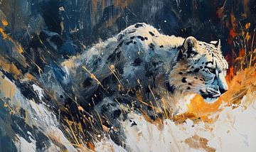 Peinture Léopard des neiges