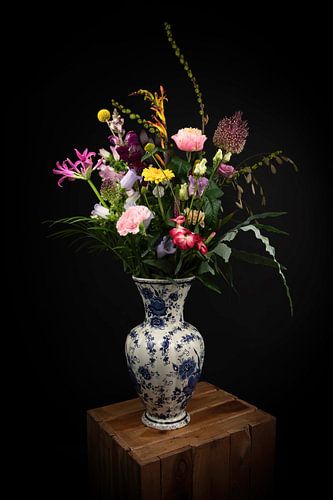 Modern stilleven: "Delfts blauw Bont"