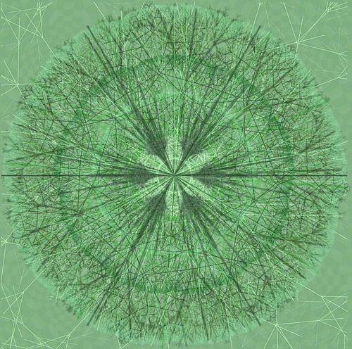Mandala graphic, green