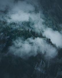 Montagnes suisses brumeuses