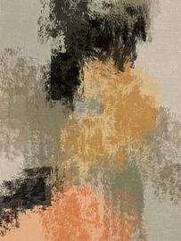 Colorful abstract minimalist art in warm retro colors by Dina Dankers