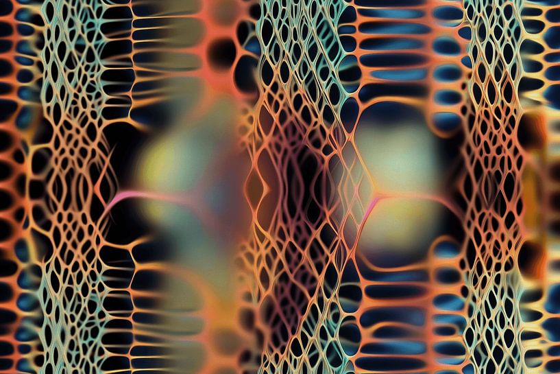 Abstract werk organisch 3D van Ton Kuijpers