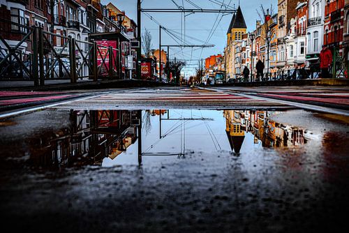 Reflectie van de stad
