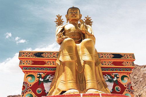 Likir klooster in Ladakh met gouden Maitreya beeld