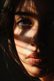 Schaduw: Portret van een vrouw van Poster Art Shop