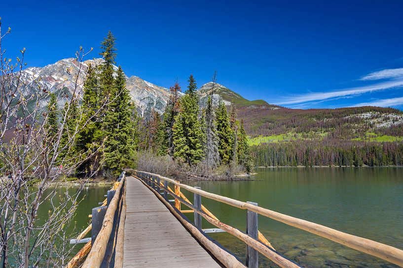 Passerelle vers Pyramid Island, Canada par Rietje Bulthuis