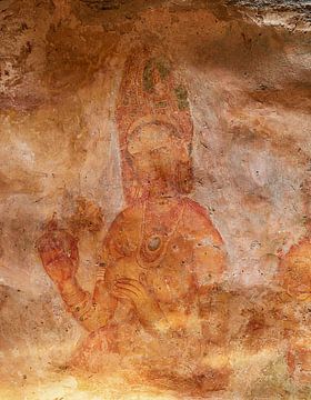 Fresco, Sigiriya, Sri Lanka van Dilani Butink