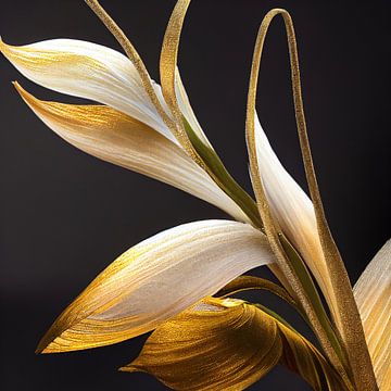 Macro vossenstaart orchidee bloem van Chromatic Fusion Studio