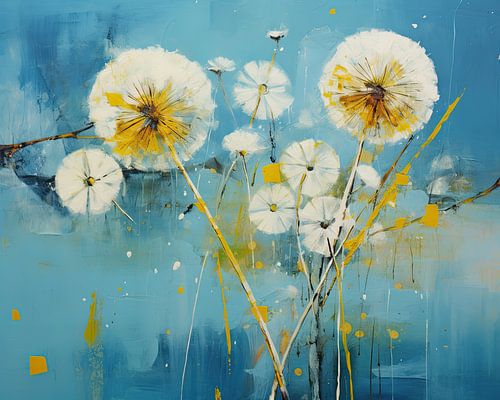 Dandelion painting by Eye catching paintings