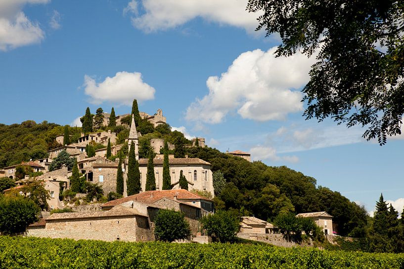 Provence landschap met cipressen | La‑Roque‑sur‑Cèze van Ester Ammerlaan