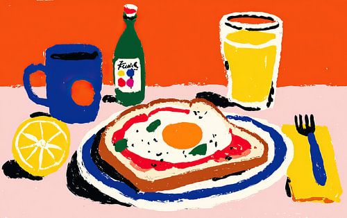 Petit-déjeuner aux œufs | Breakfast Vibes sur OMG Art