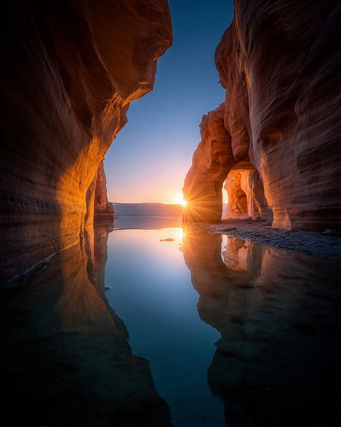 Leuchten am Horizont von fernlichtsicht