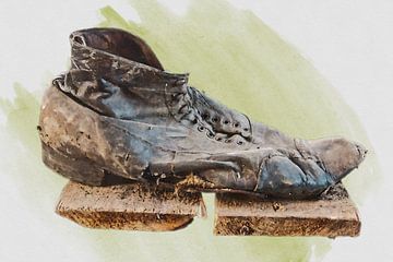Oude schoen van Johan Zuijdam Digi Art