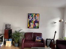 Klantfoto: The Beatles Abstract  Popart Portret van Art By Dominic, op canvas