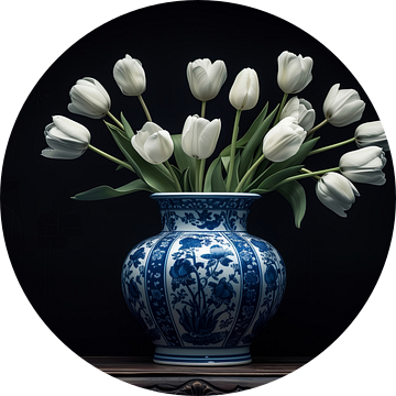 Stilleven met tulpen van Richard Rijsdijk