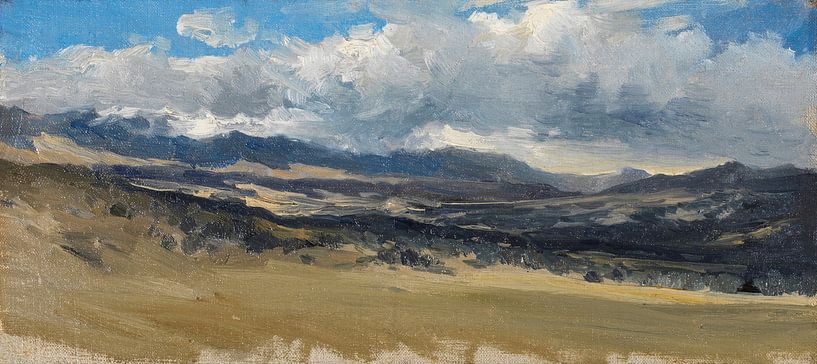 Carlos de Haes-Picture du paysage de montagne, Paysage antique par finemasterpiece