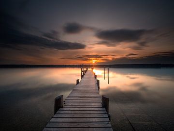 jetty at the Ammersee near Buch by calvaine8