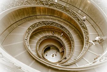 Staircase, wenteltrap in het Vaticaanmuseum, Rome, Italy
