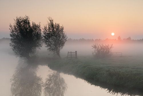 Zonsopkomst Donkse Laagten Alblasserwaard