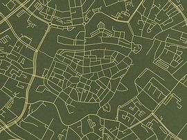 Map of Zwolle Centrum in Green Gold