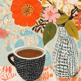 Kaffee und Blumen von IamHome Studio