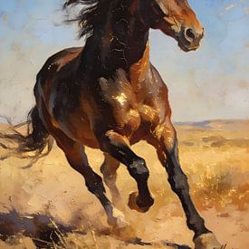 Ungezähmter Horizont - Wild Mustang von Mellow Art