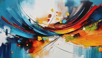 Peinture abstraite colorée
